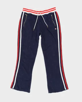 00s Champion Blue Patterned Fleeced Joggers - W34 L31