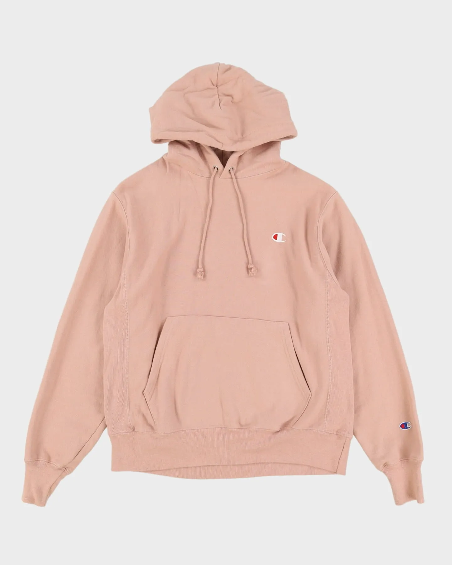 00s Champion Reverse Weave Pink Hoodie - M