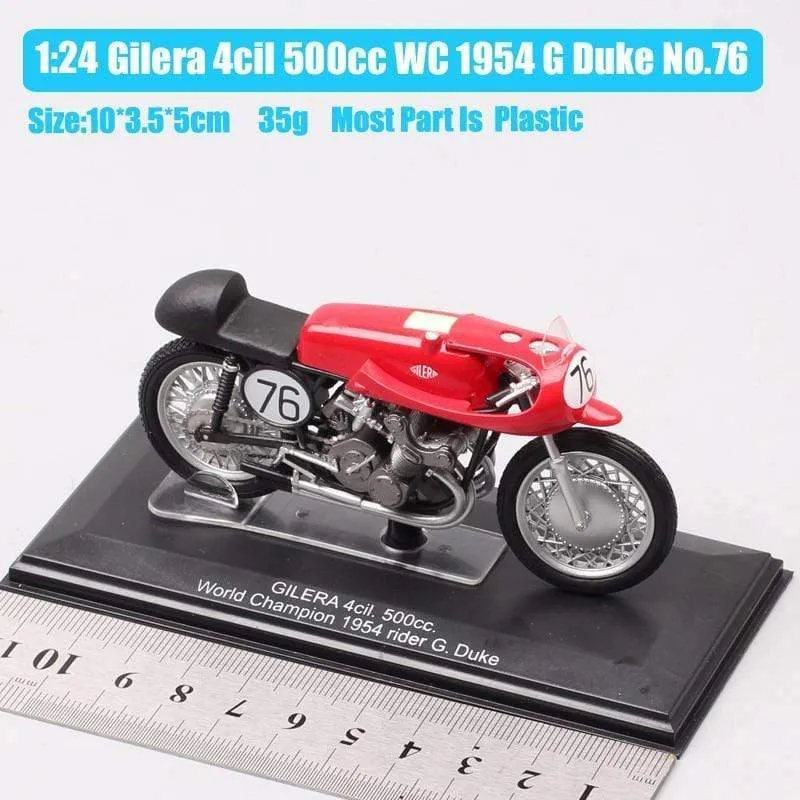 1/24 Scale Classic Retro Italeri 1955 Gilera 4cil 500cc World Champion #76 G Duke motorcycle Diecast GP bike model Toy Vehicles