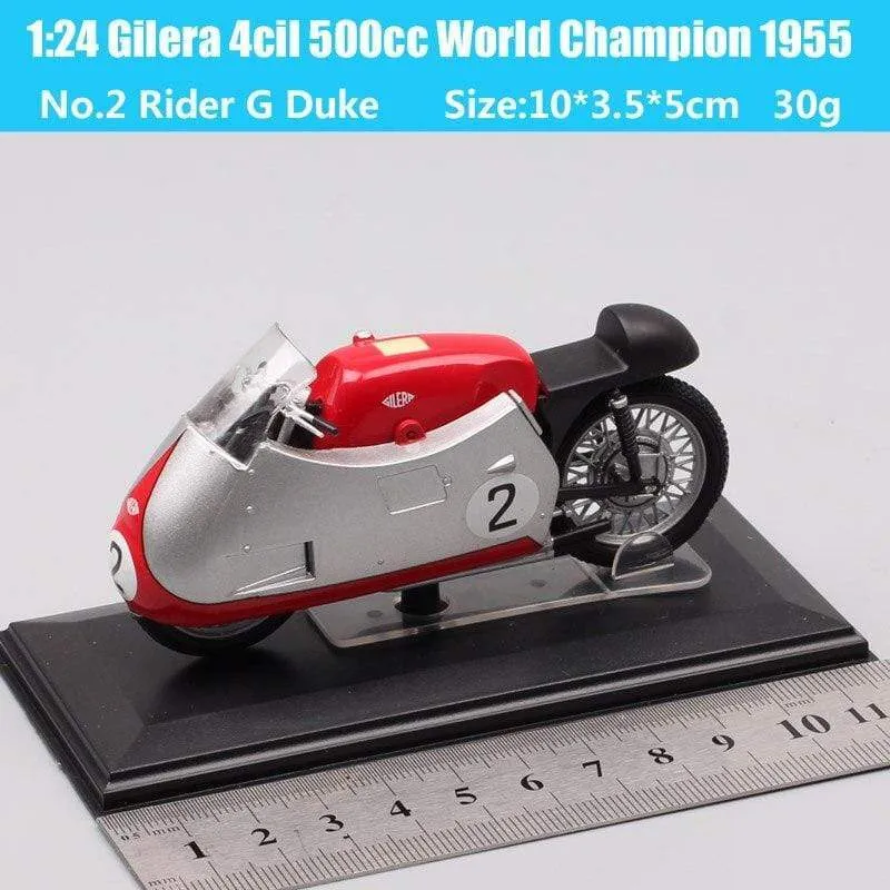 1/24 Scale Classic Retro Italeri 1955 Gilera 4cil 500cc World Champion #76 G Duke motorcycle Diecast GP bike model Toy Vehicles