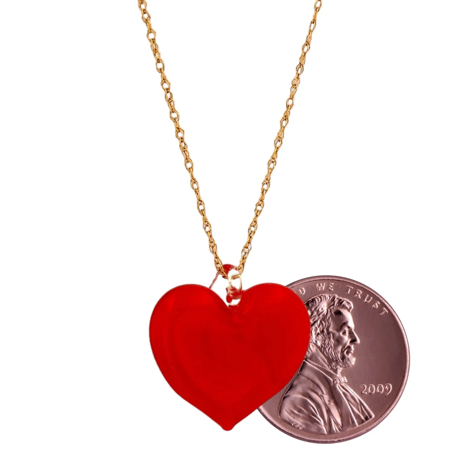 14k Cupid heart with Singapore chain-528393