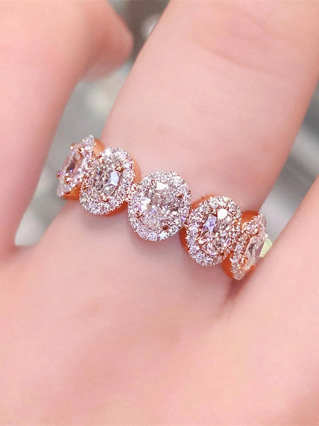 1pc Elegant Cubic Zirconia Ring For Women For Valentine's Day Gift Anniversary Party Jewelry