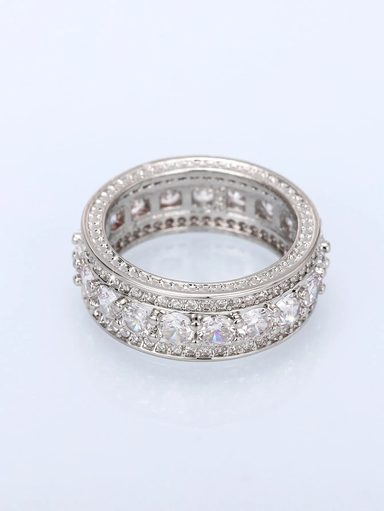 1pc Elegant Cubic Zirconia Ring For Women For Valentine's Day Gift Anniversary Party Jewelry