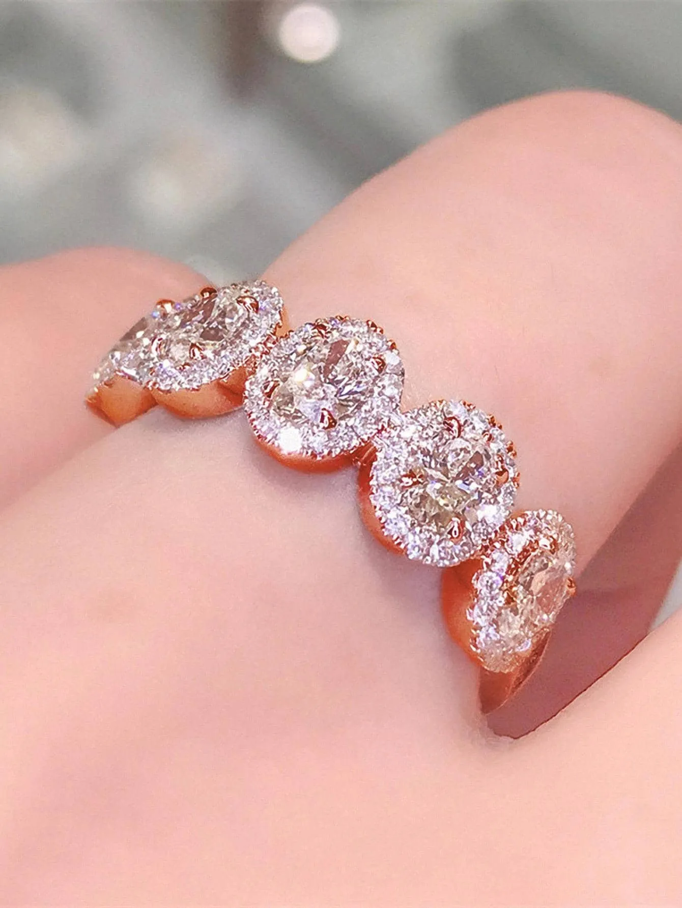 1pc Elegant Cubic Zirconia Ring For Women For Valentine's Day Gift Anniversary Party Jewelry