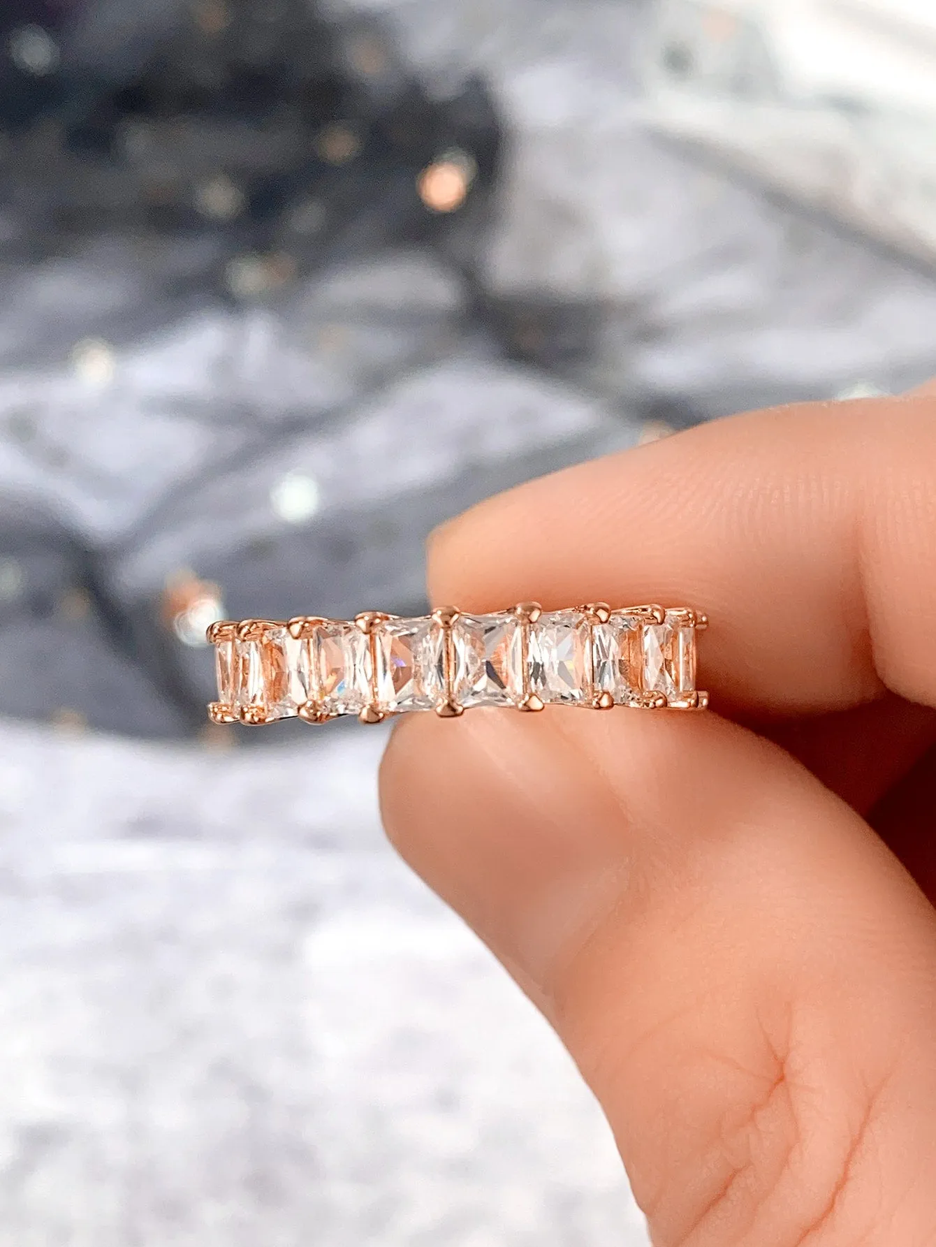 1pc Elegant Cubic Zirconia Ring For Women For Valentine's Day Gift Anniversary Party Jewelry