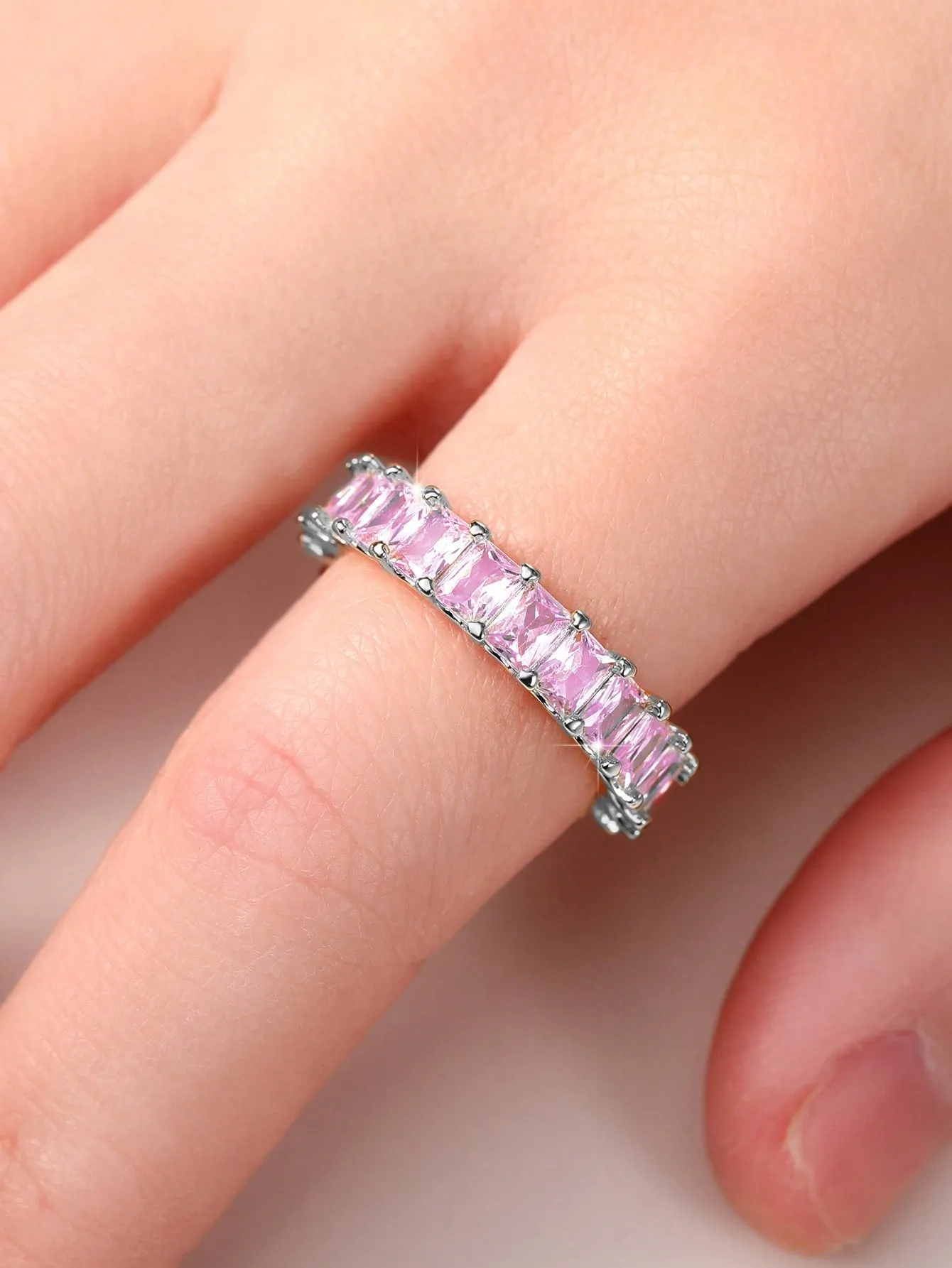 1pc Elegant Cubic Zirconia Ring For Women For Valentine's Day Gift Anniversary Party Jewelry