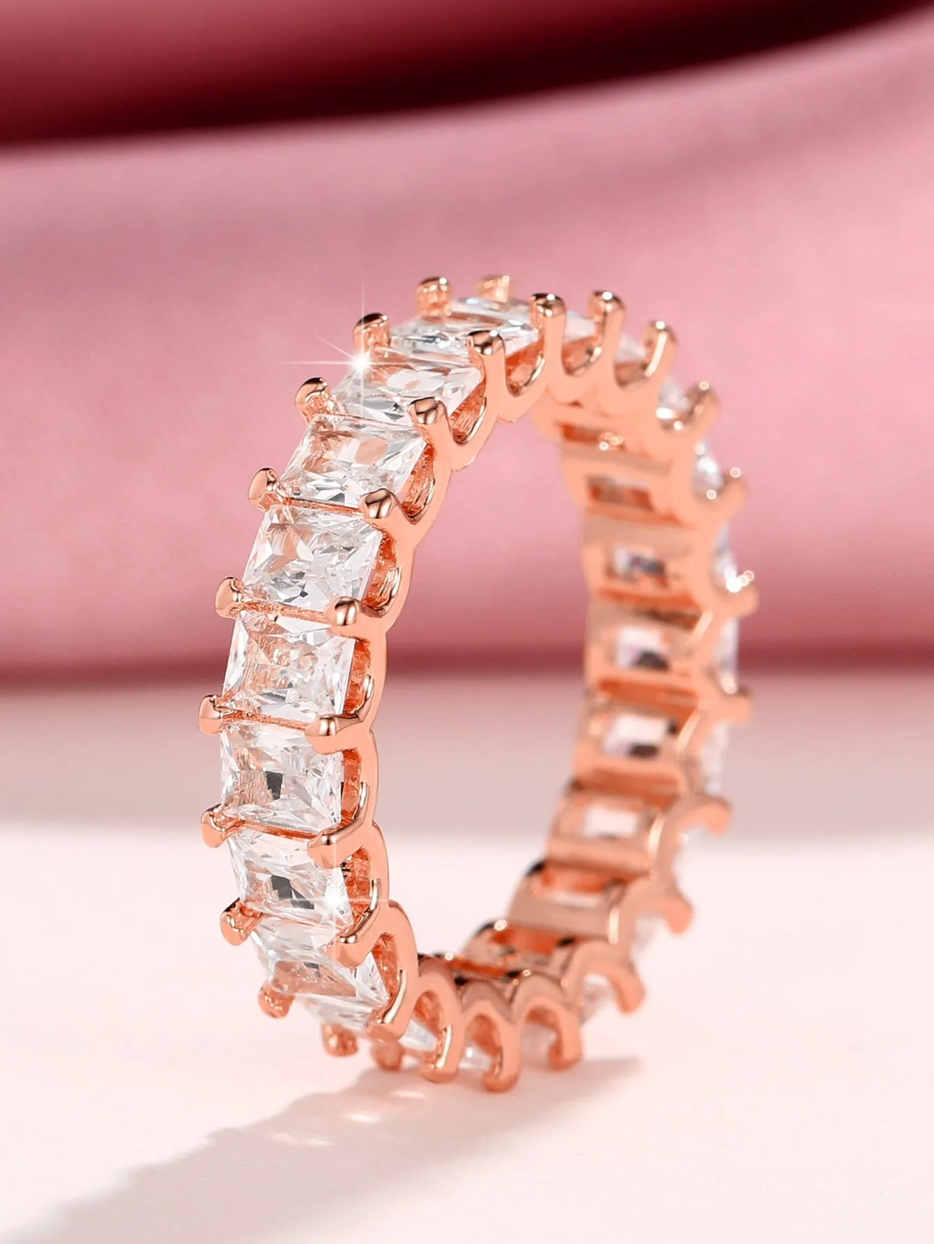 1pc Elegant Cubic Zirconia Ring For Women For Valentine's Day Gift Anniversary Party Jewelry