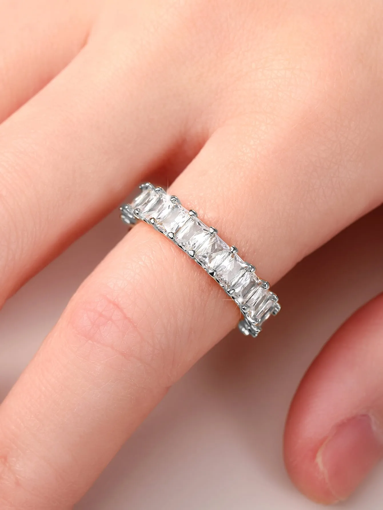 1pc Elegant Cubic Zirconia Ring For Women For Valentine's Day Gift Anniversary Party Jewelry