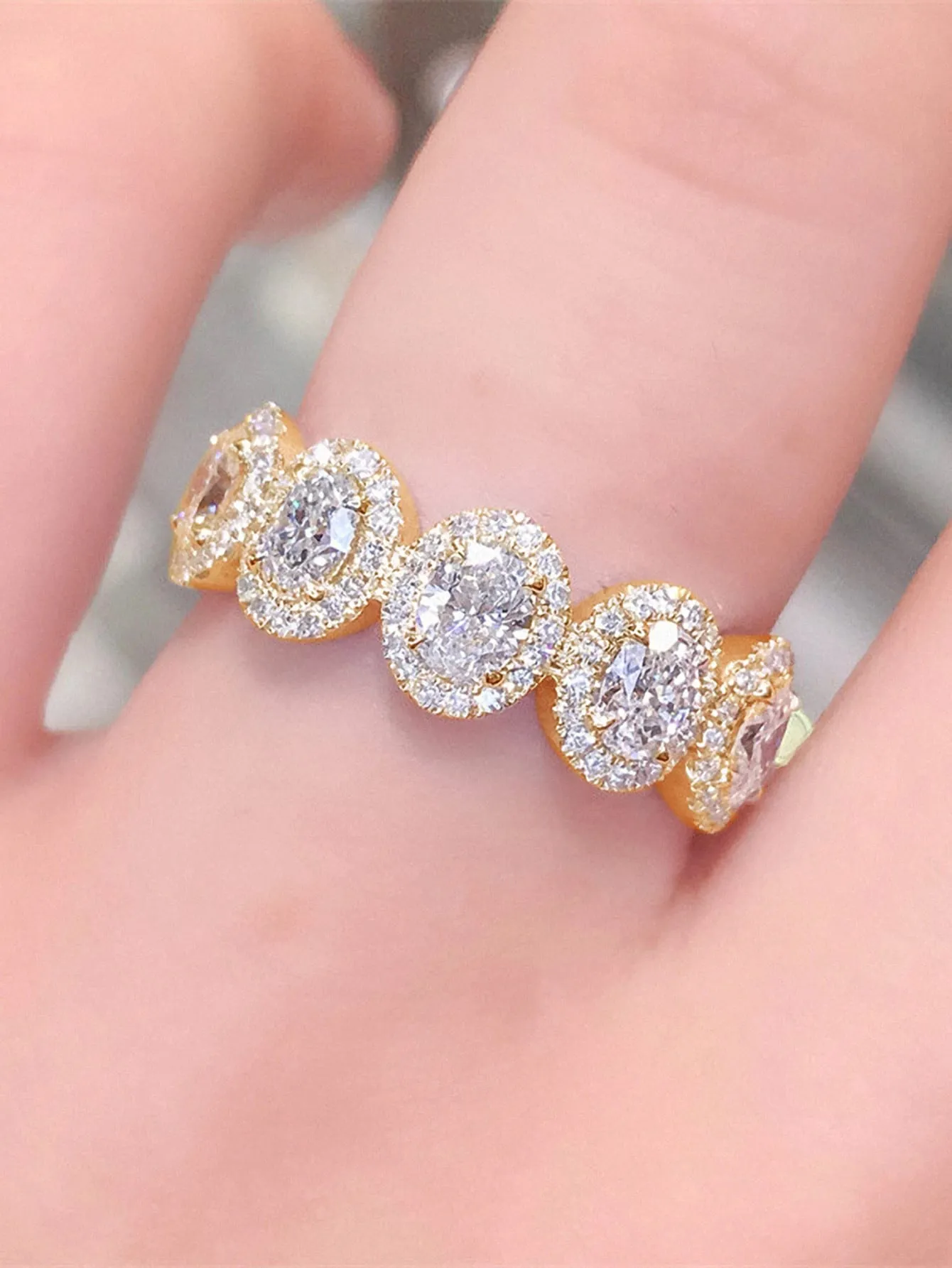 1pc Elegant Cubic Zirconia Ring For Women For Valentine's Day Gift Anniversary Party Jewelry