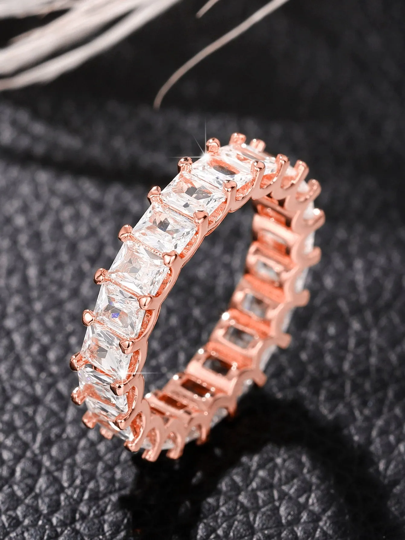 1pc Elegant Cubic Zirconia Ring For Women For Valentine's Day Gift Anniversary Party Jewelry