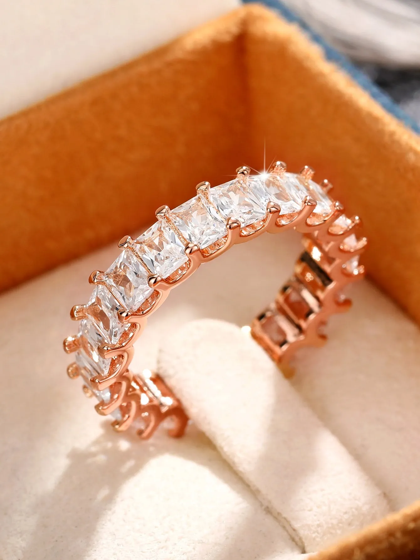 1pc Elegant Cubic Zirconia Ring For Women For Valentine's Day Gift Anniversary Party Jewelry