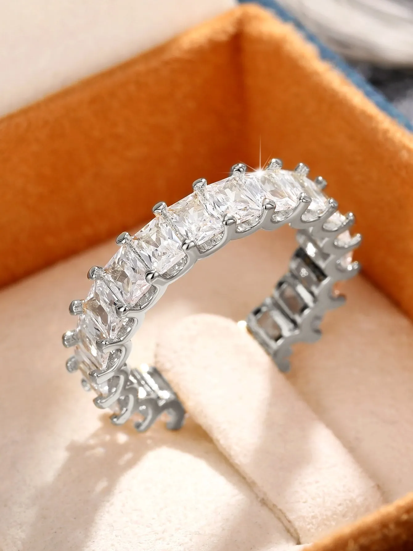 1pc Elegant Cubic Zirconia Ring For Women For Valentine's Day Gift Anniversary Party Jewelry