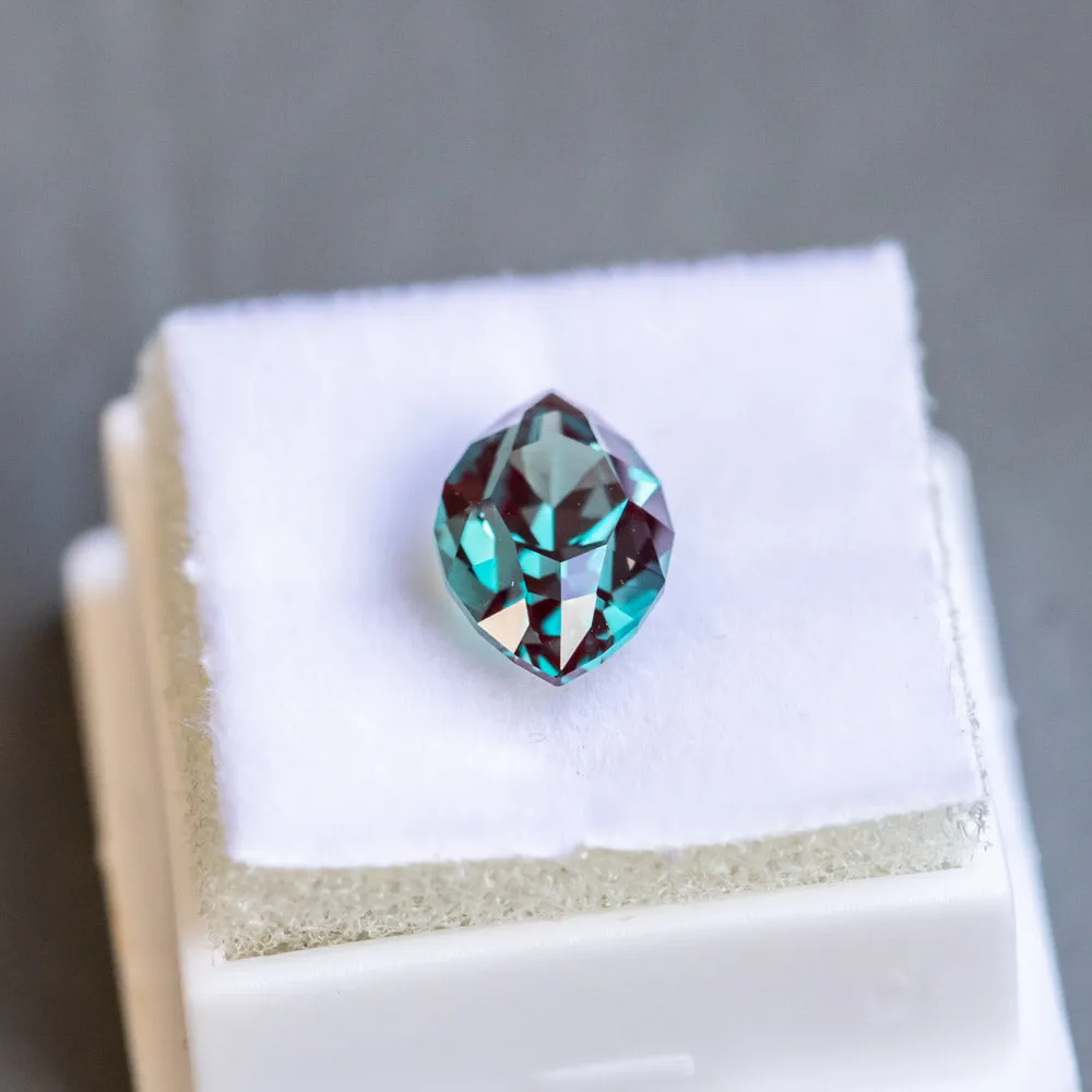 2.47CT LAB GROWN ALEXANDRITE, SPECIALITY MARQUISE CUT, COLOR SHIFTING TEAL TO PURPLE, 10.2X7.1MM