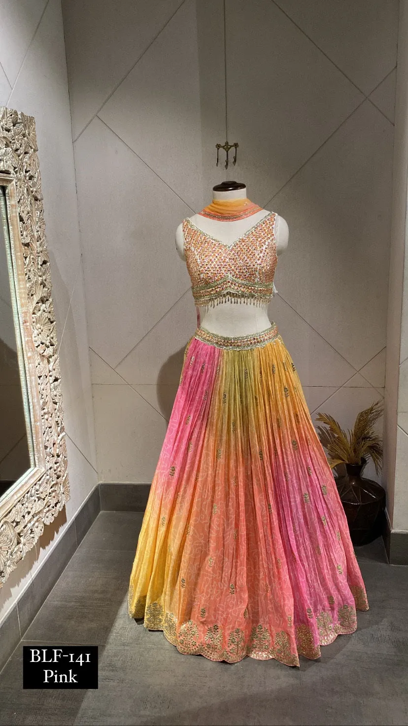 310014-Multicolor Lehenga With Dupatta