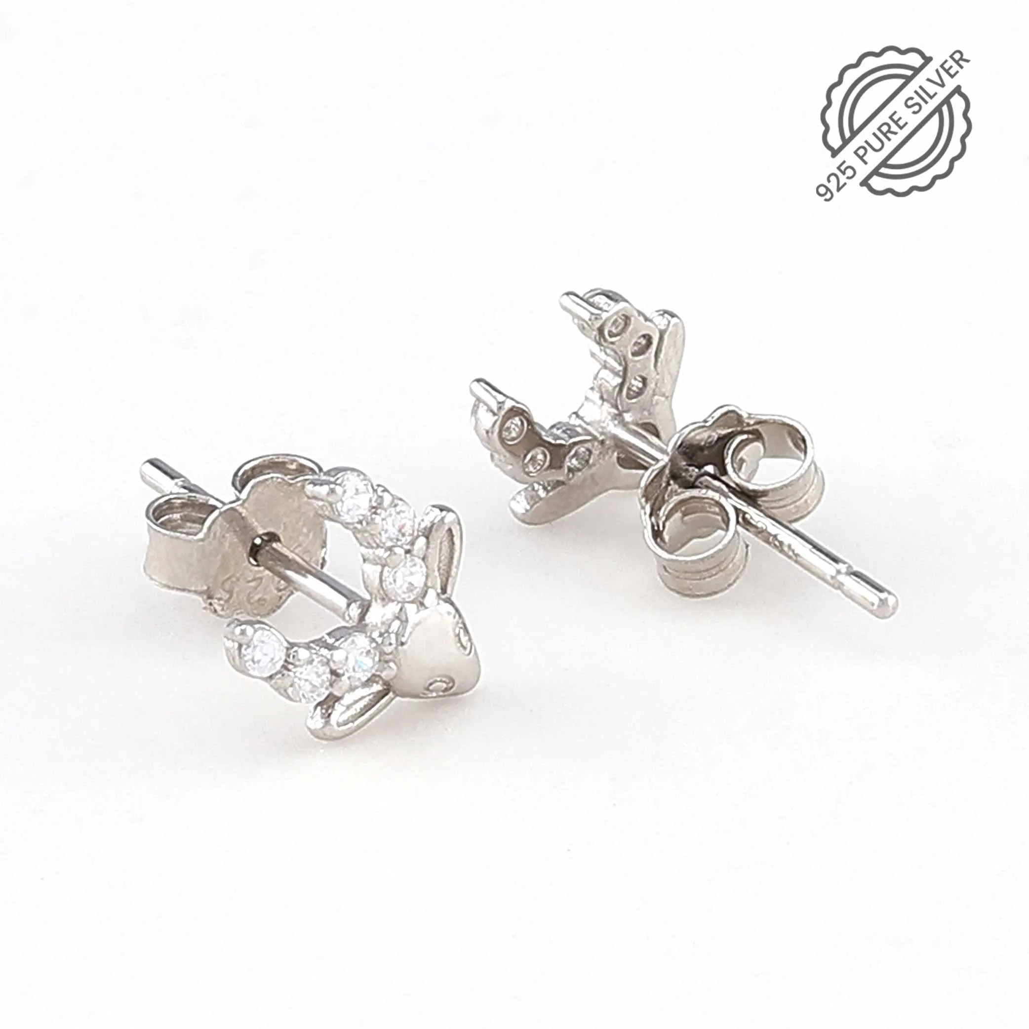 925 Silver Deer Stud Earring