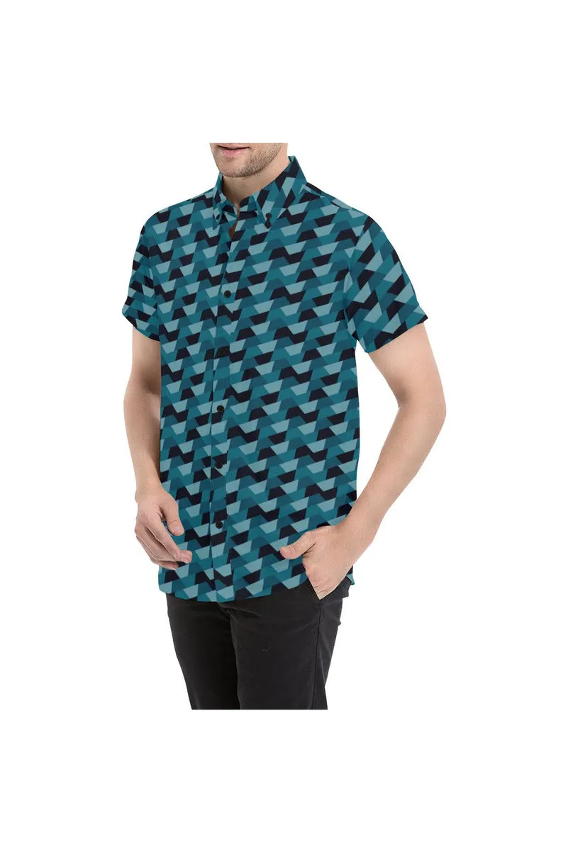 Abstract Camo Men's All Over Print Short Sleeve Shirt