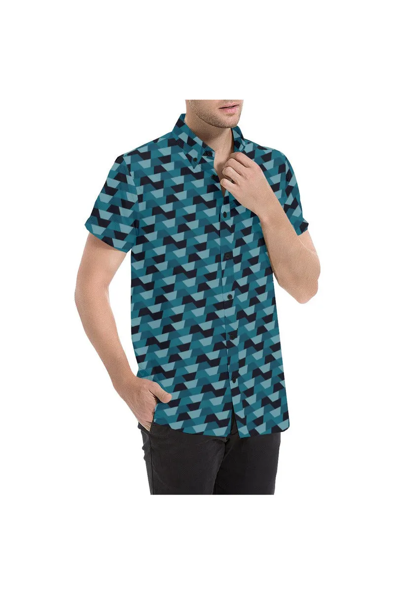 Abstract Camo Men's All Over Print Short Sleeve Shirt