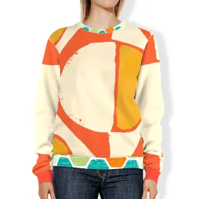 Abstract Orange Unisex Sweatshirt