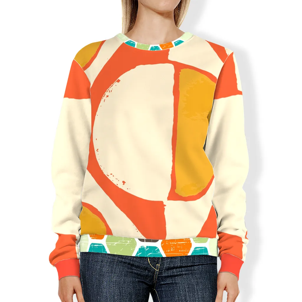 Abstract Orange Unisex Sweatshirt