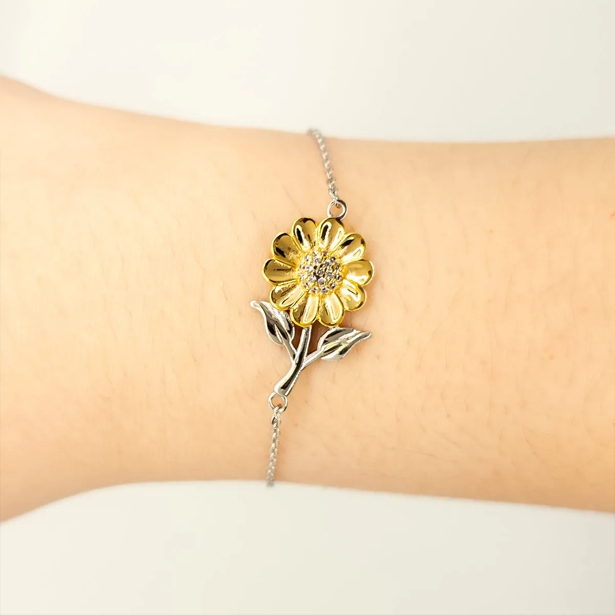 Abuela Gift. Birthday Meaningful Gifts for Abuela, To me You are the World. Standout Appreciation Gifts, Sunflower Bracelet with Message Card for Abuela