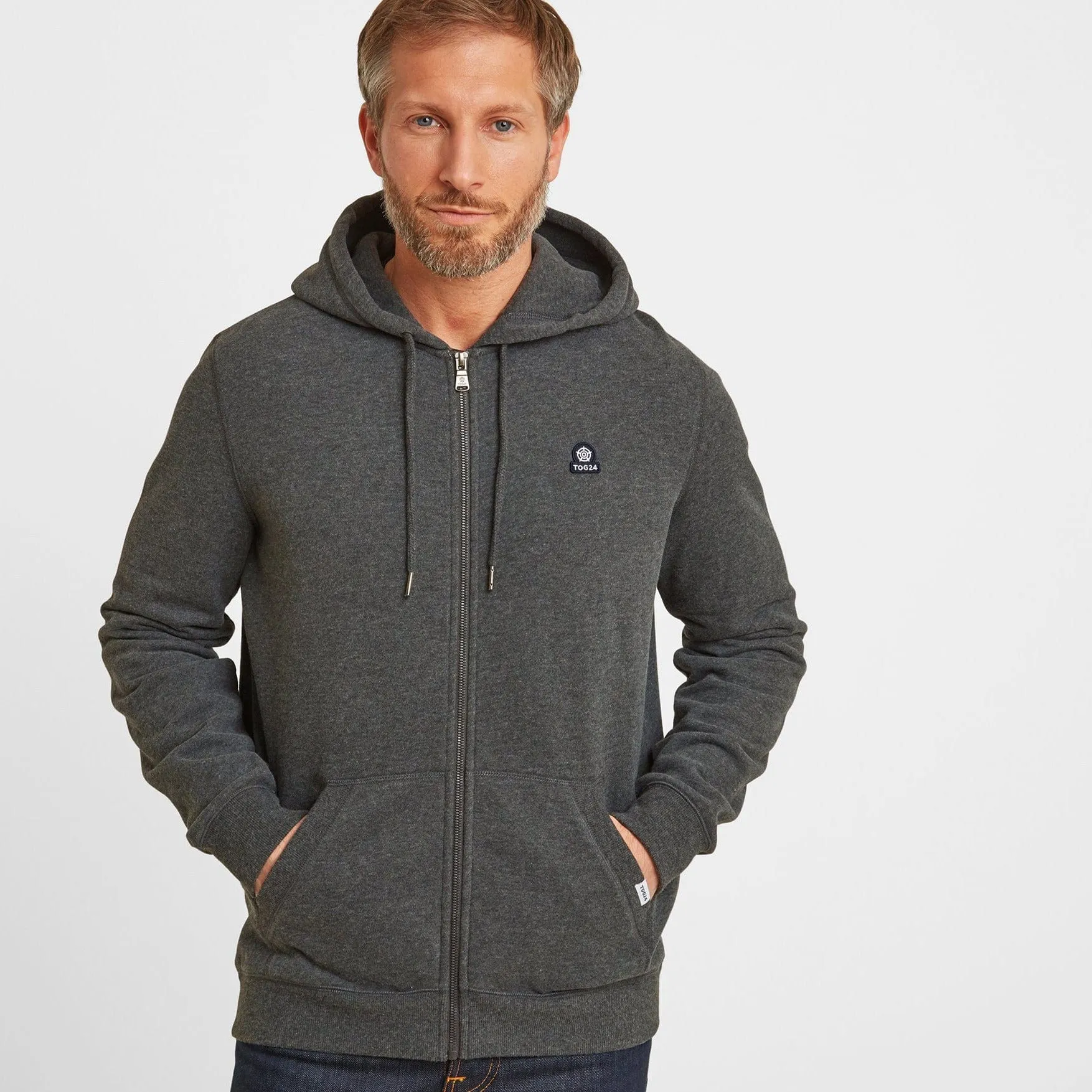 Alden Mens Hoody - Dark Grey Marl