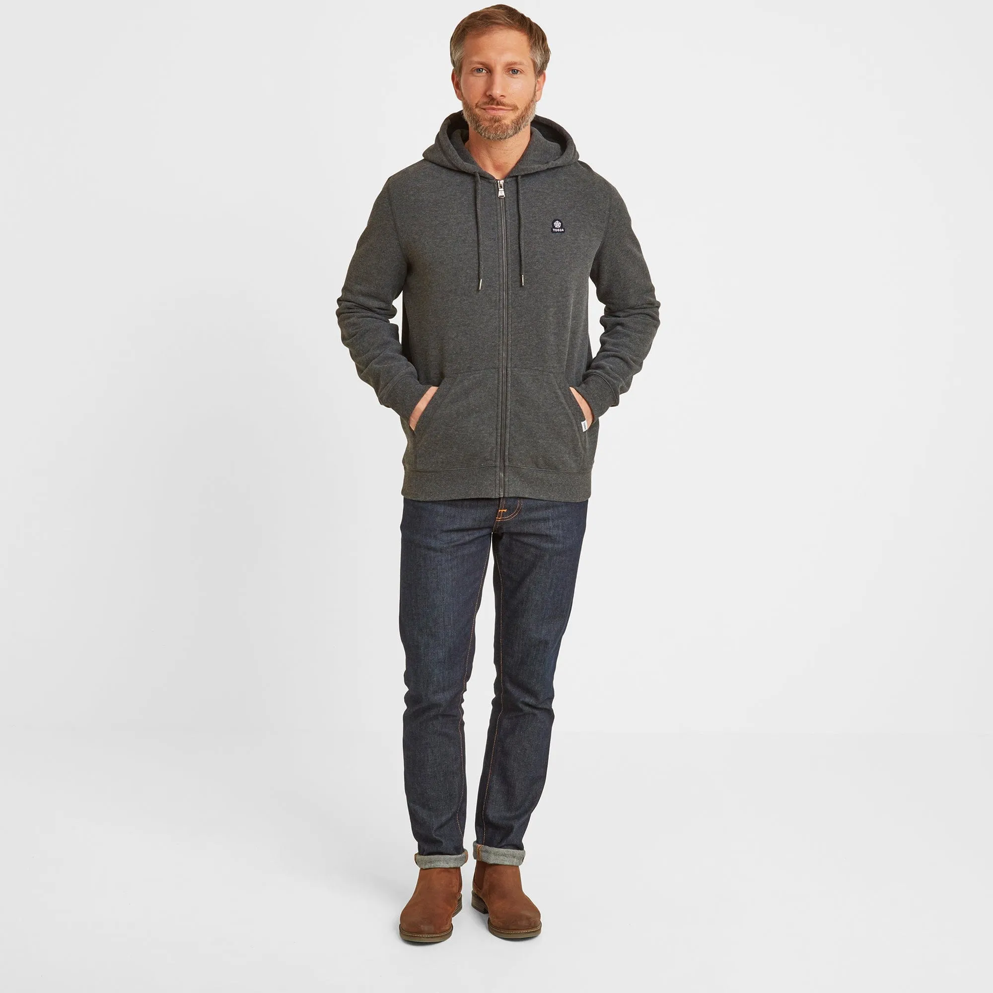 Alden Mens Hoody - Dark Grey Marl