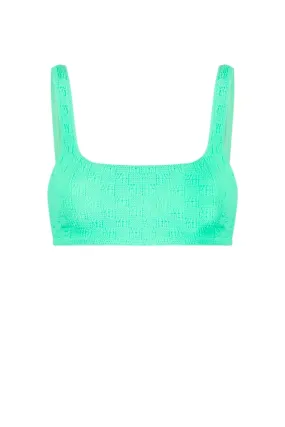 alexanderwang.t Textured Jacquard Bikini Top - Mint Julep