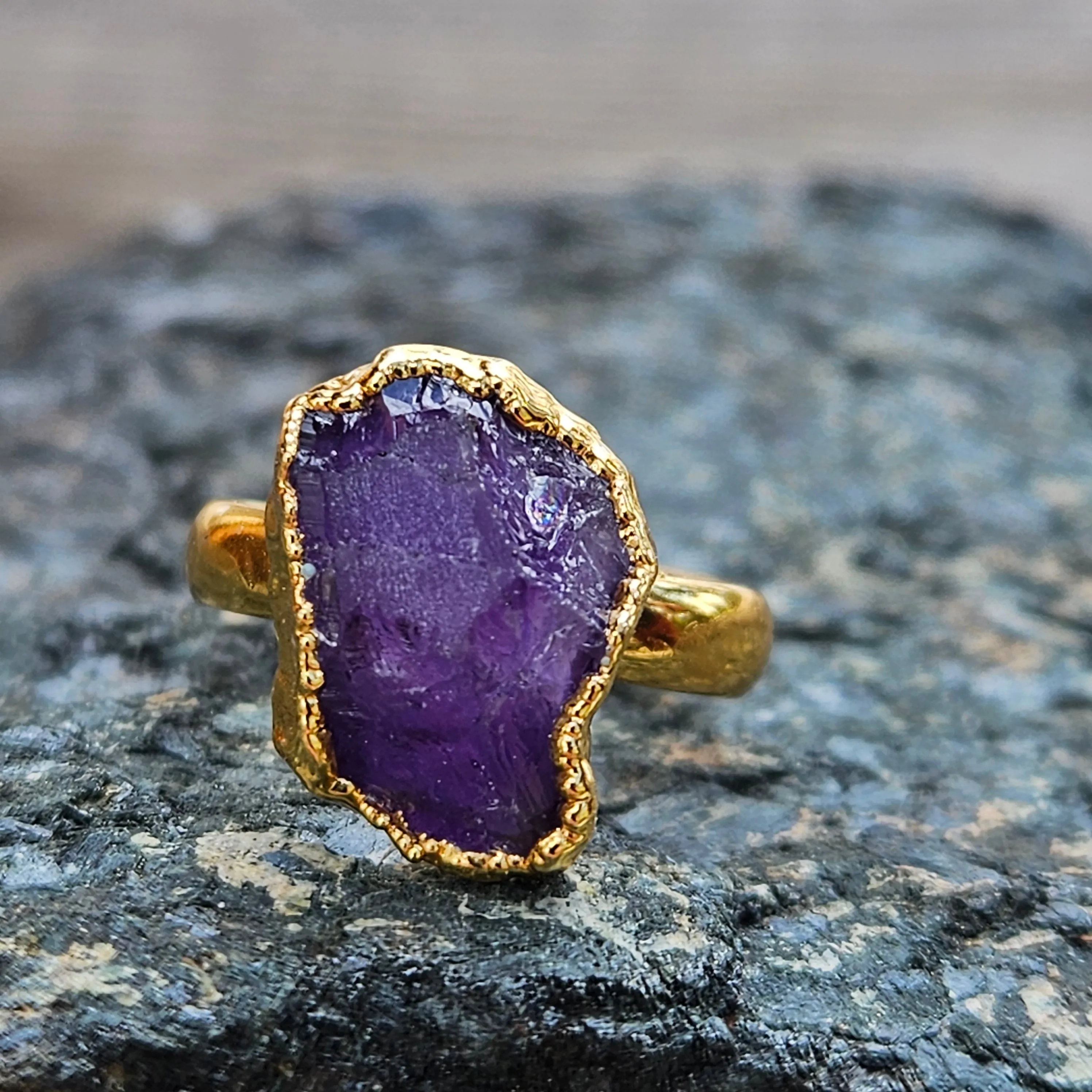 Amethyst Rustic Elegance Ring