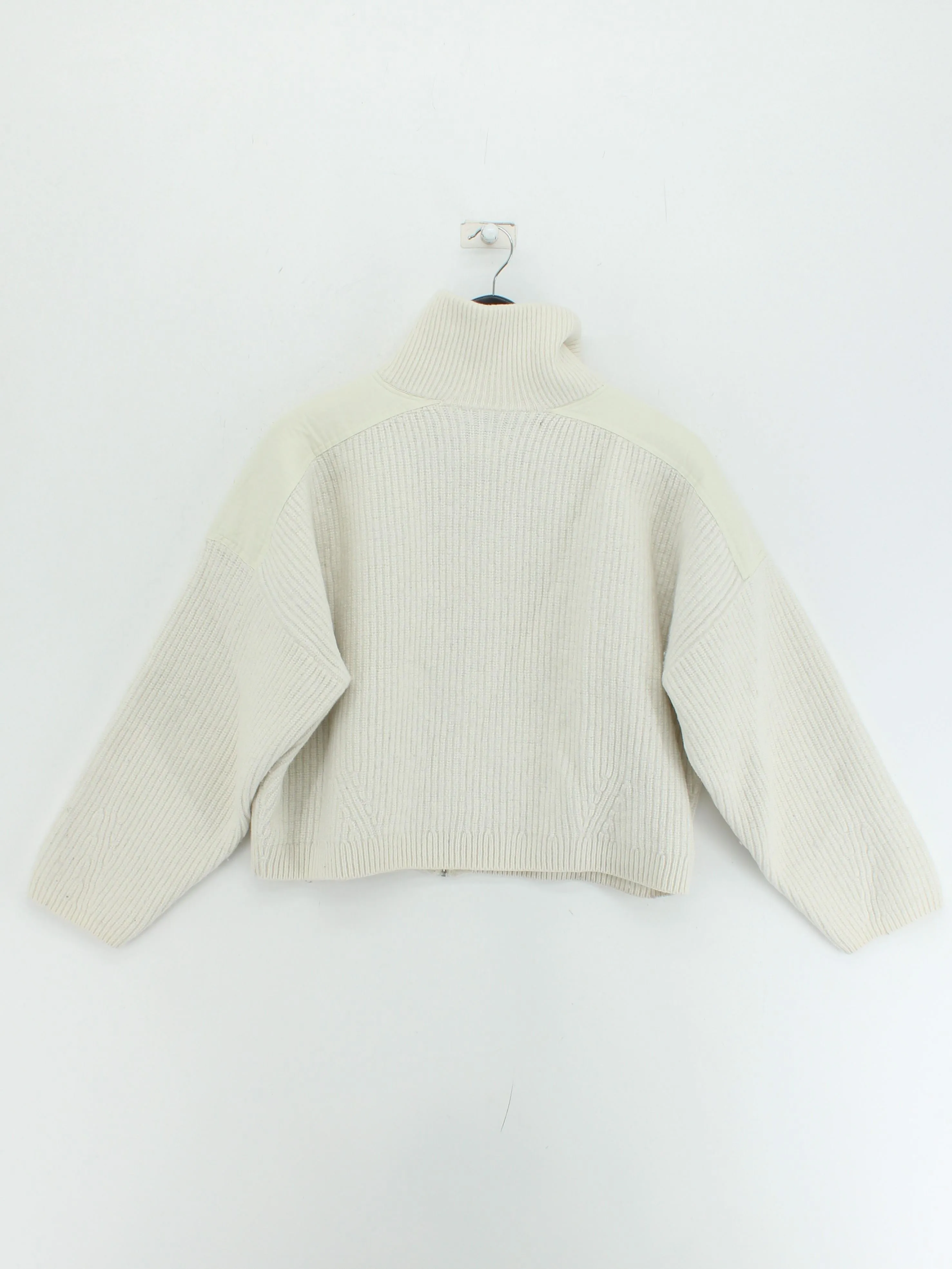 & Other Stories Women's Cardigan M White 100% Wool