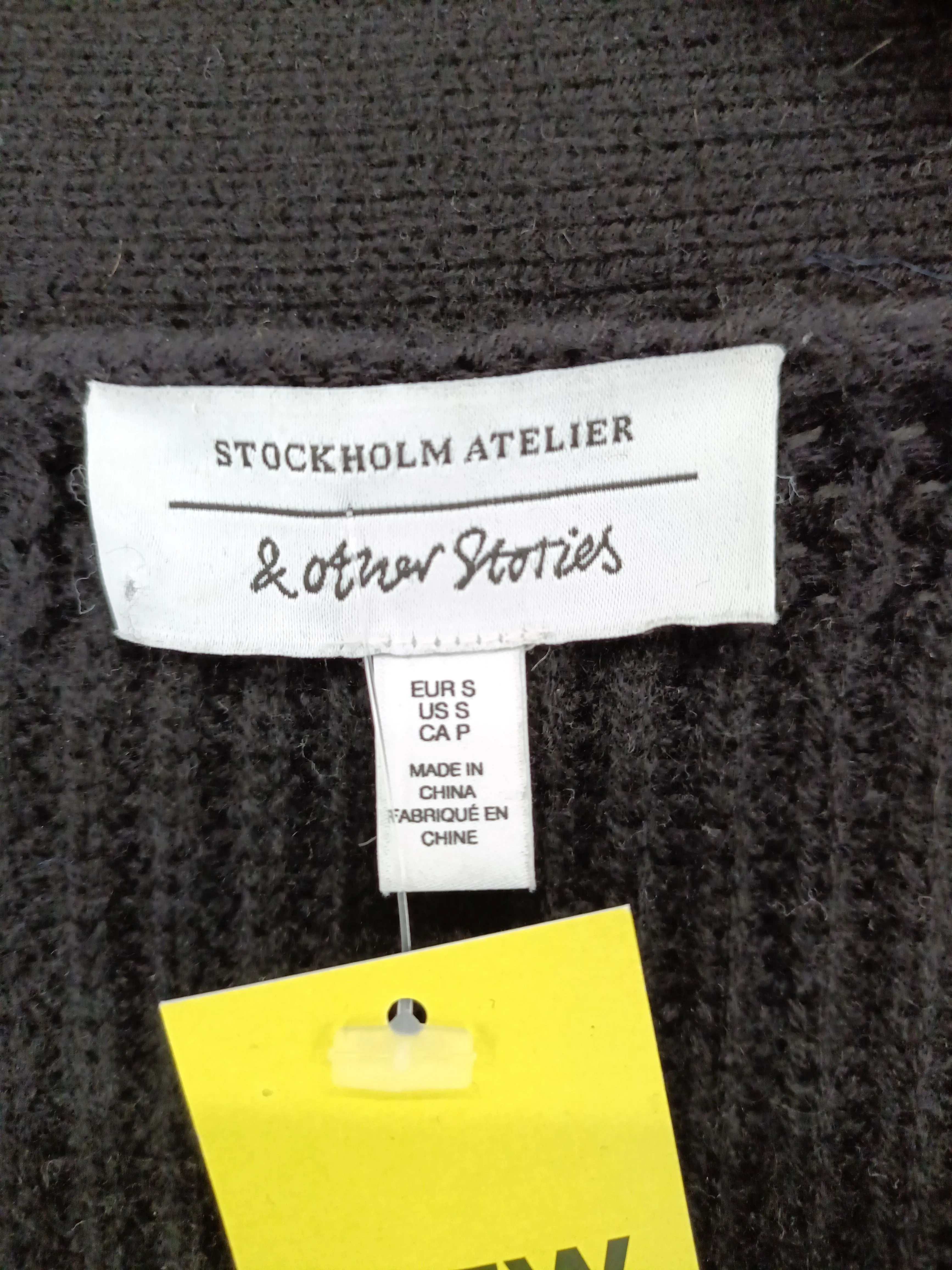 & Other Stories Women's Cardigan S Black Polyamide with Wool