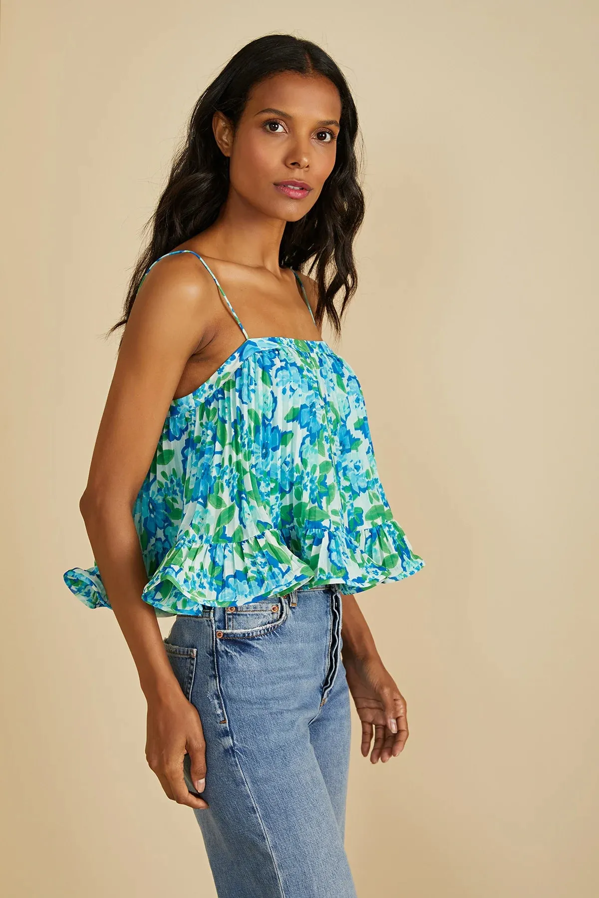 AMUR Kersten Pleated Top