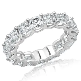 APRIL 6-7 Carat Asscher Cut Diamond Eternity Band in Platinum 40 pointer By Mike Nekta SIZE 4-9