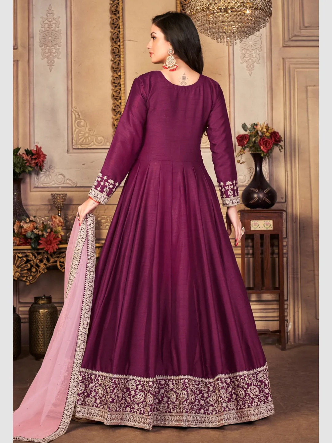 Art Silk - Anarkali Dress