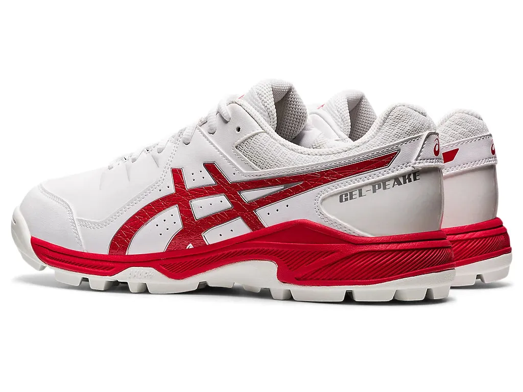 Asics Gel Peake Men's Cricket Shoes - White/Electric Red