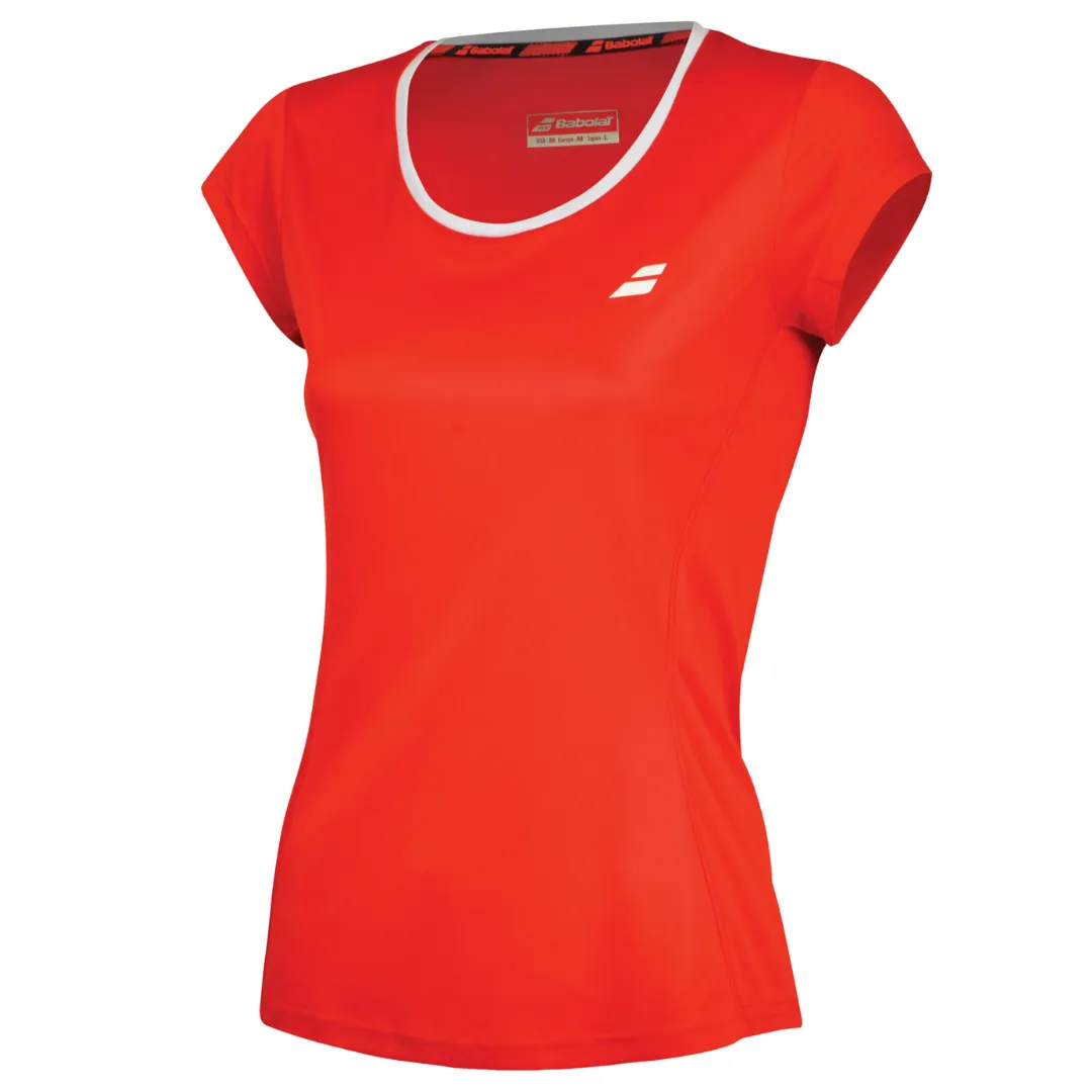 Babolat Girls Core Flag Club Tee - Fiery Red