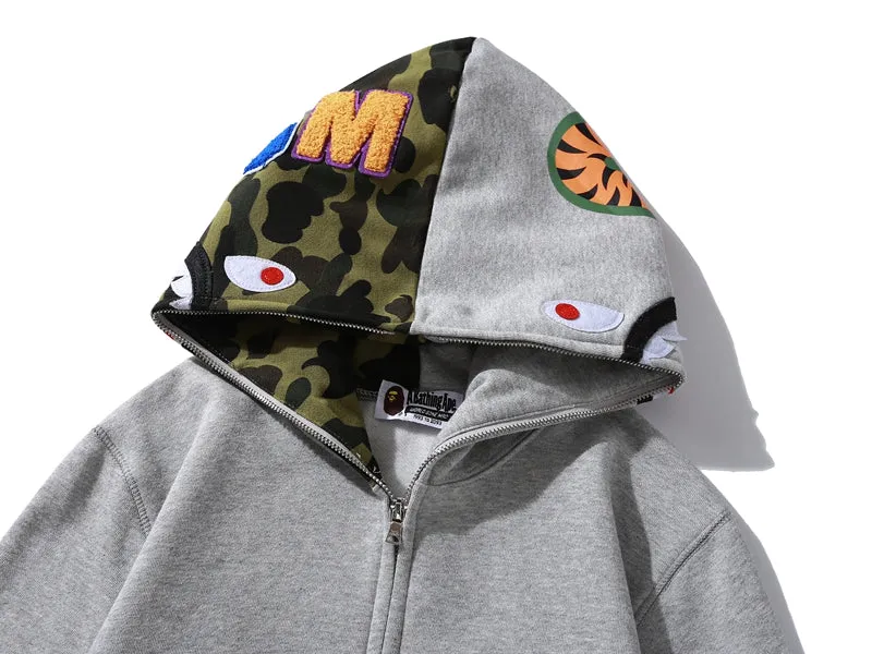 BAPE Shark Full-Zip Hoodie (FW23) Grey