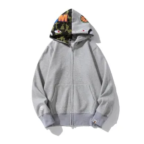 BAPE Shark Full-Zip Hoodie (FW23) Grey