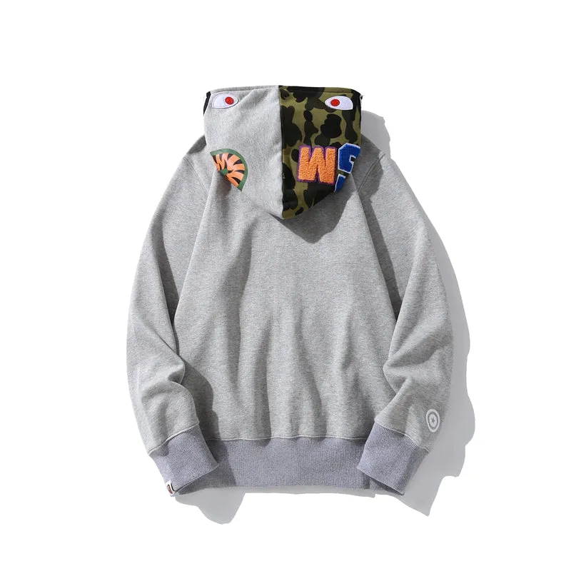 BAPE Shark Full-Zip Hoodie (FW23) Grey