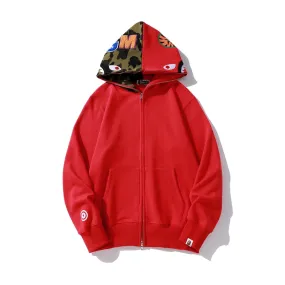 BAPE Shark Full-Zip Hoodie (FW23) Red