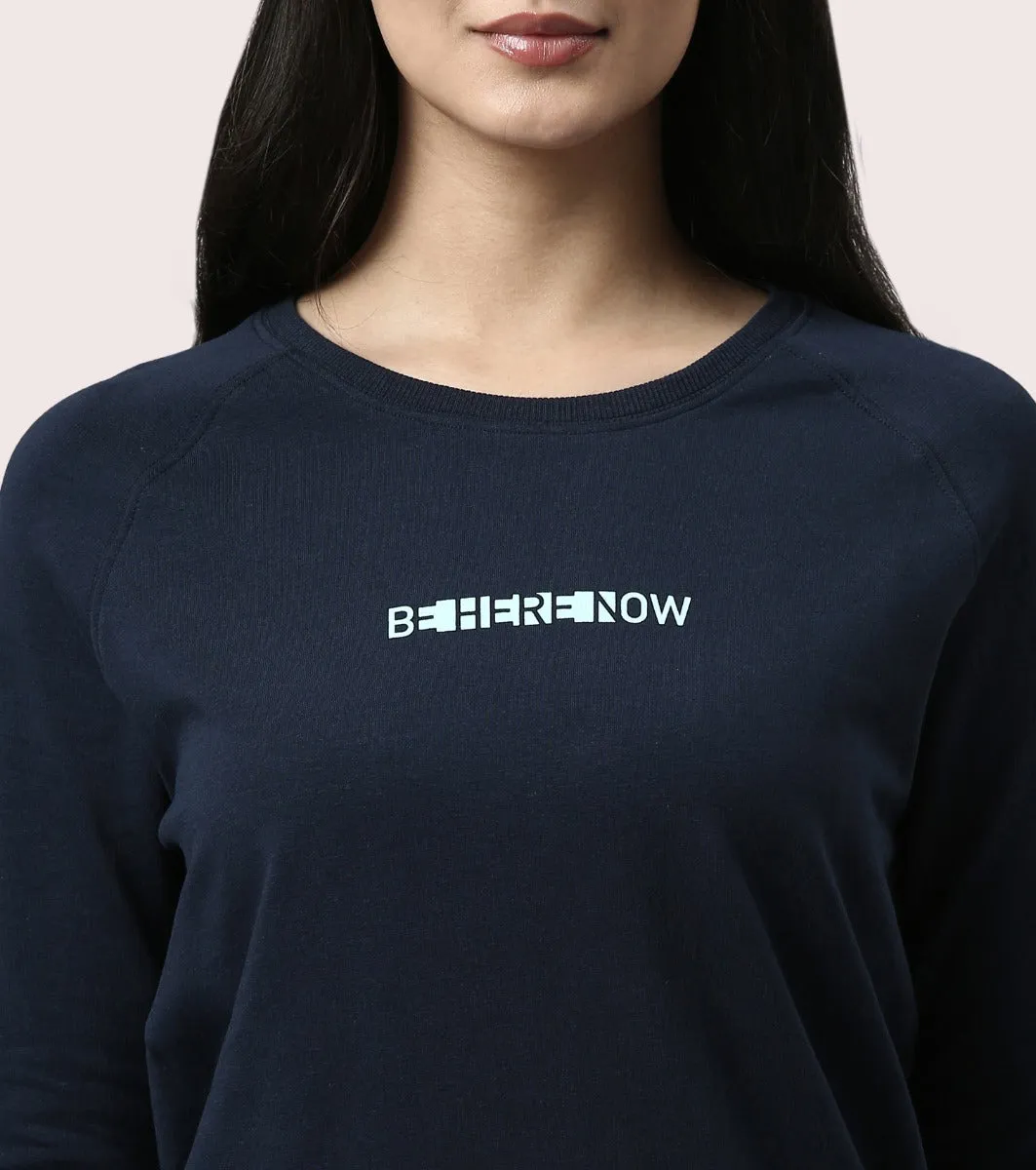 Basic Sweat | Long Sleeve Basic Pop Over Sweatshirt With Mindful Graphic