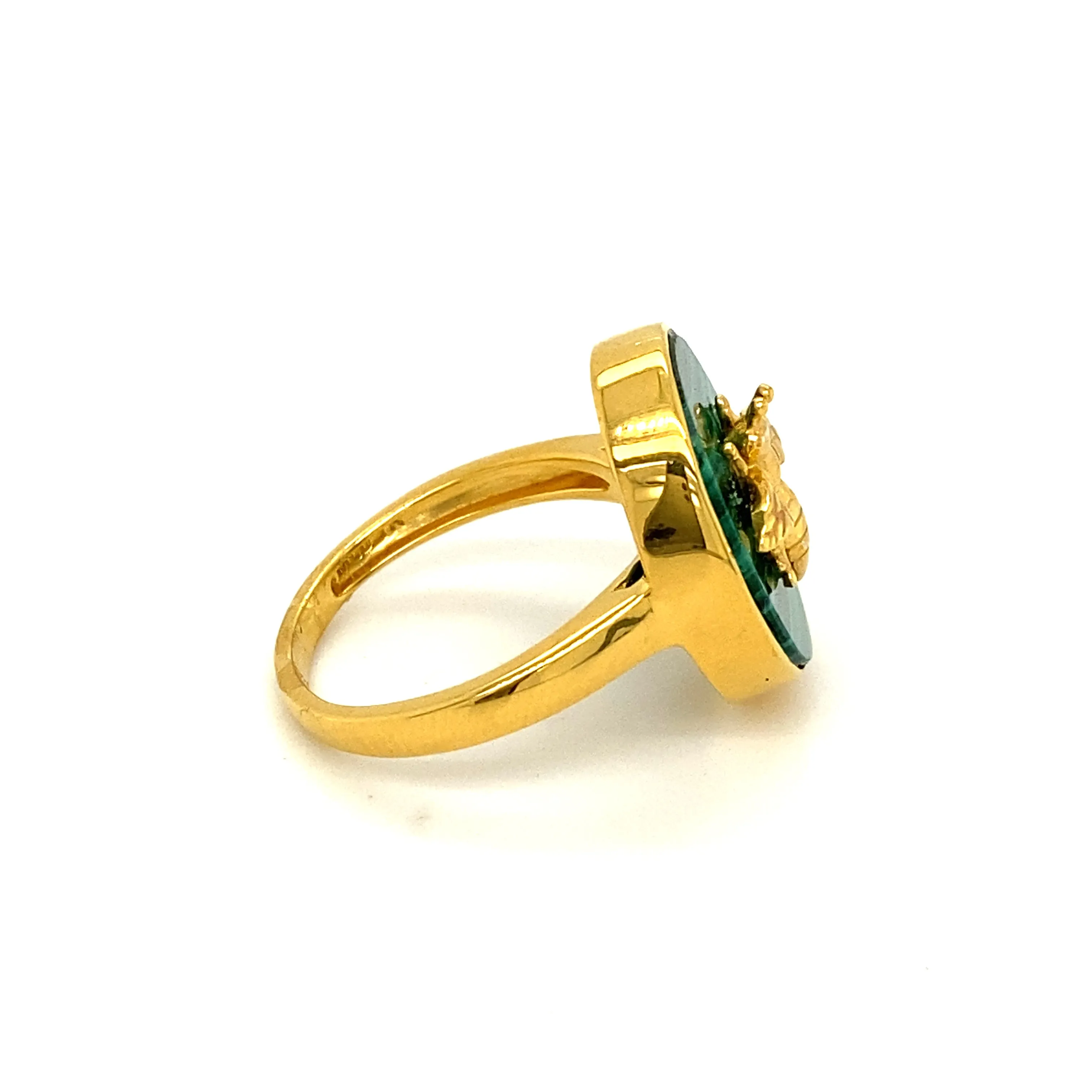 Bee Motif Gemstone Ring