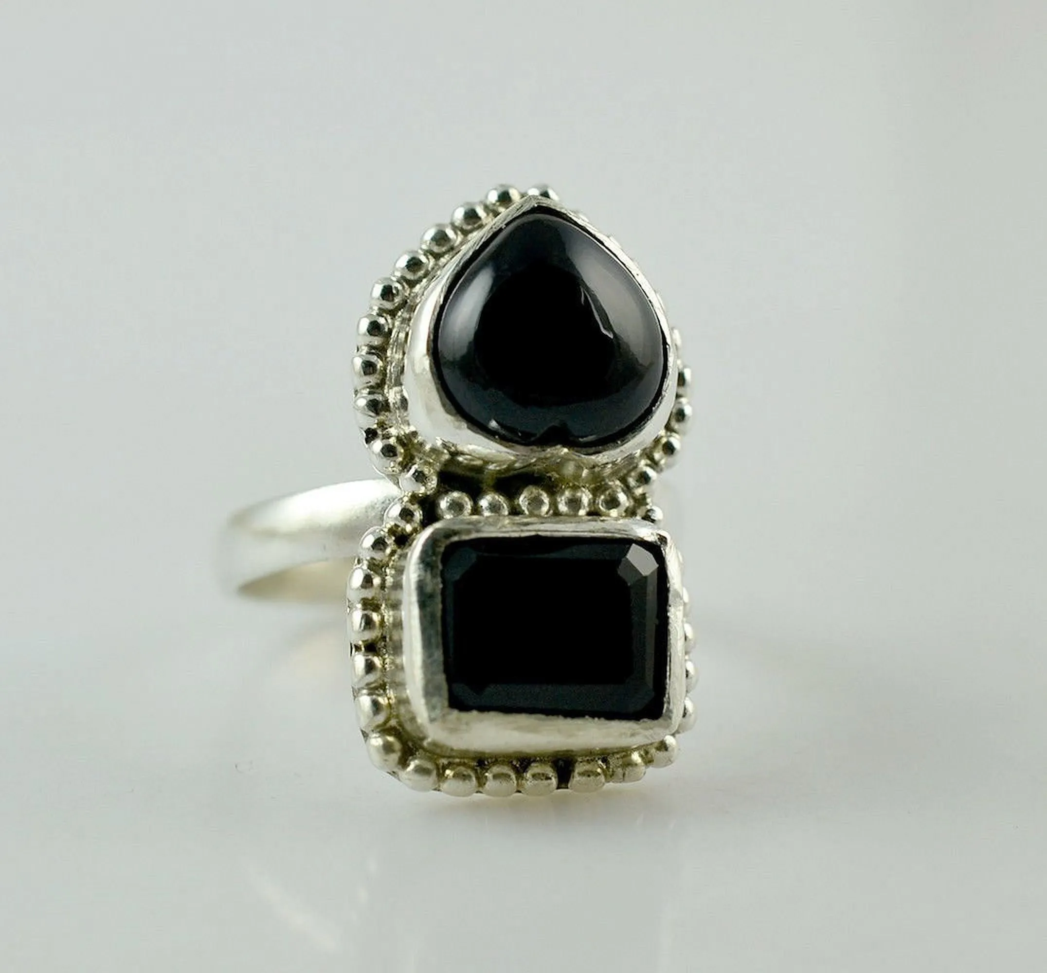 Black Onyx Silver Ring 925 Solid Sterling Silver Handmade Jewelry