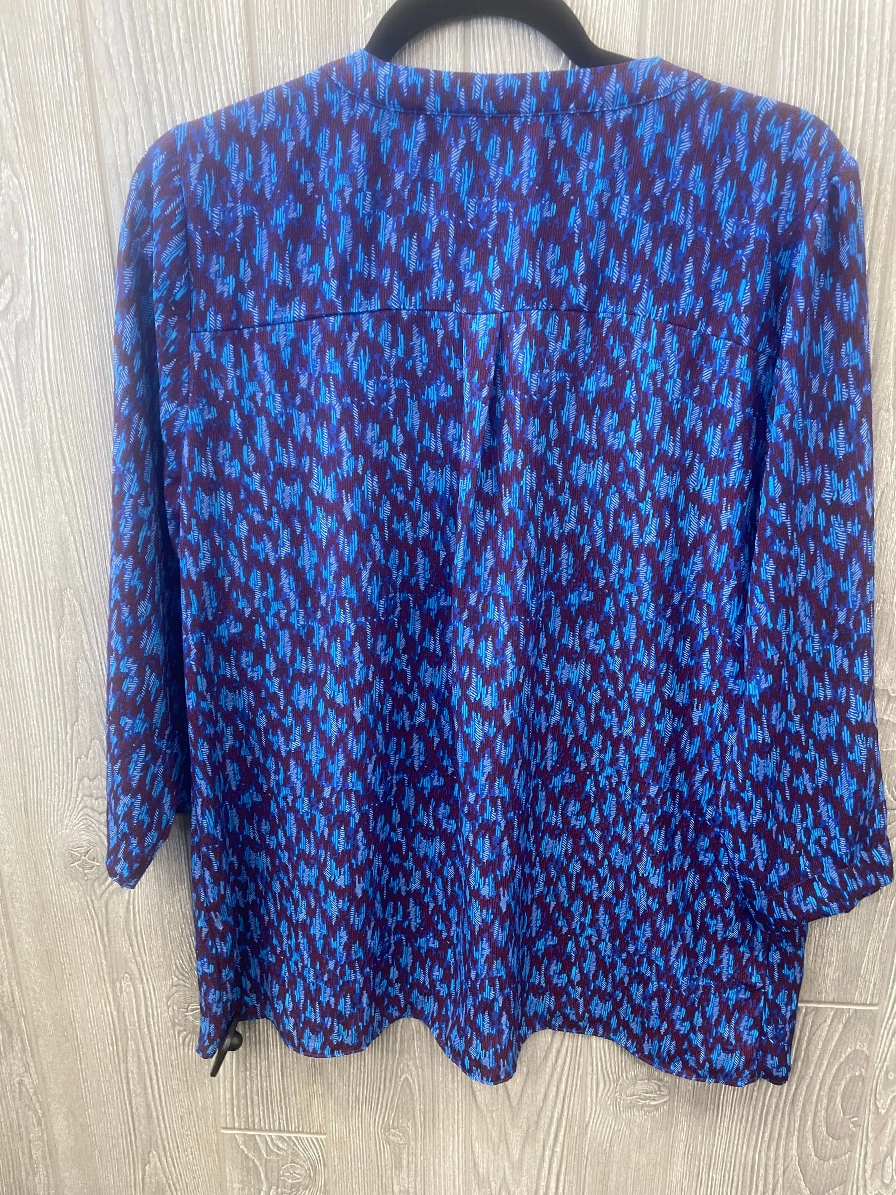 Blouse 3/4 Sleeve By Ana In Blue, Size: L