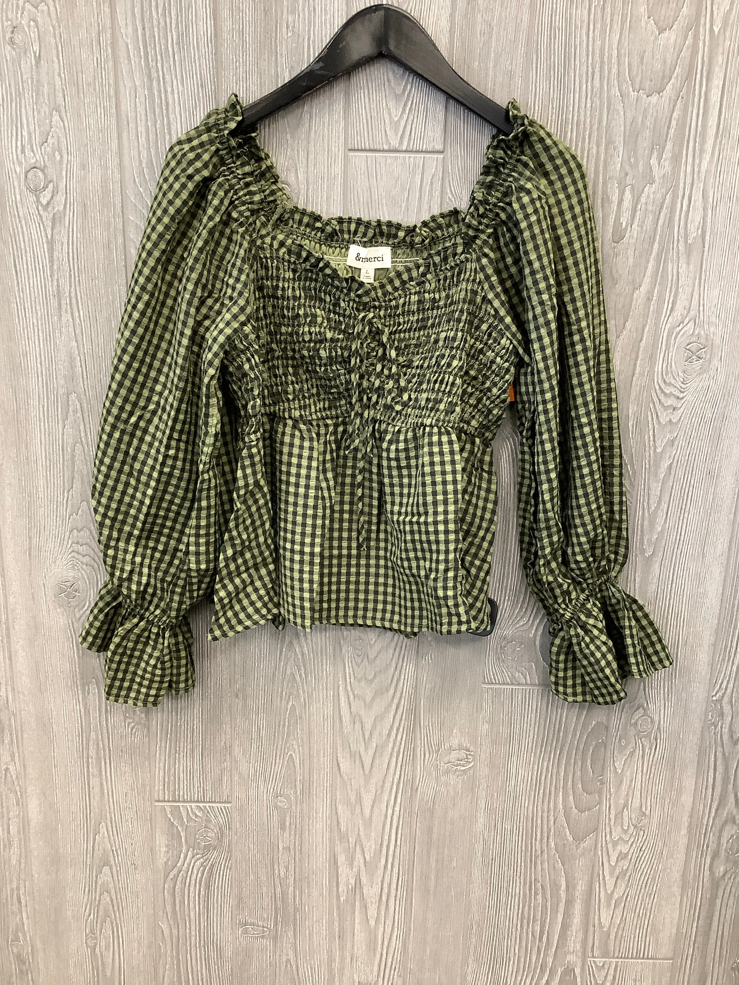 Blouse Long Sleeve By Clothes Mentor  Size: L