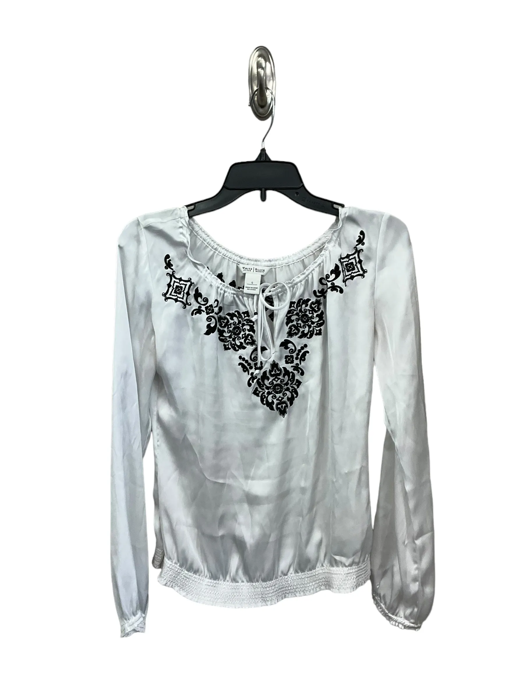 Blouse Long Sleeve By White House Black Market In White, Size: S