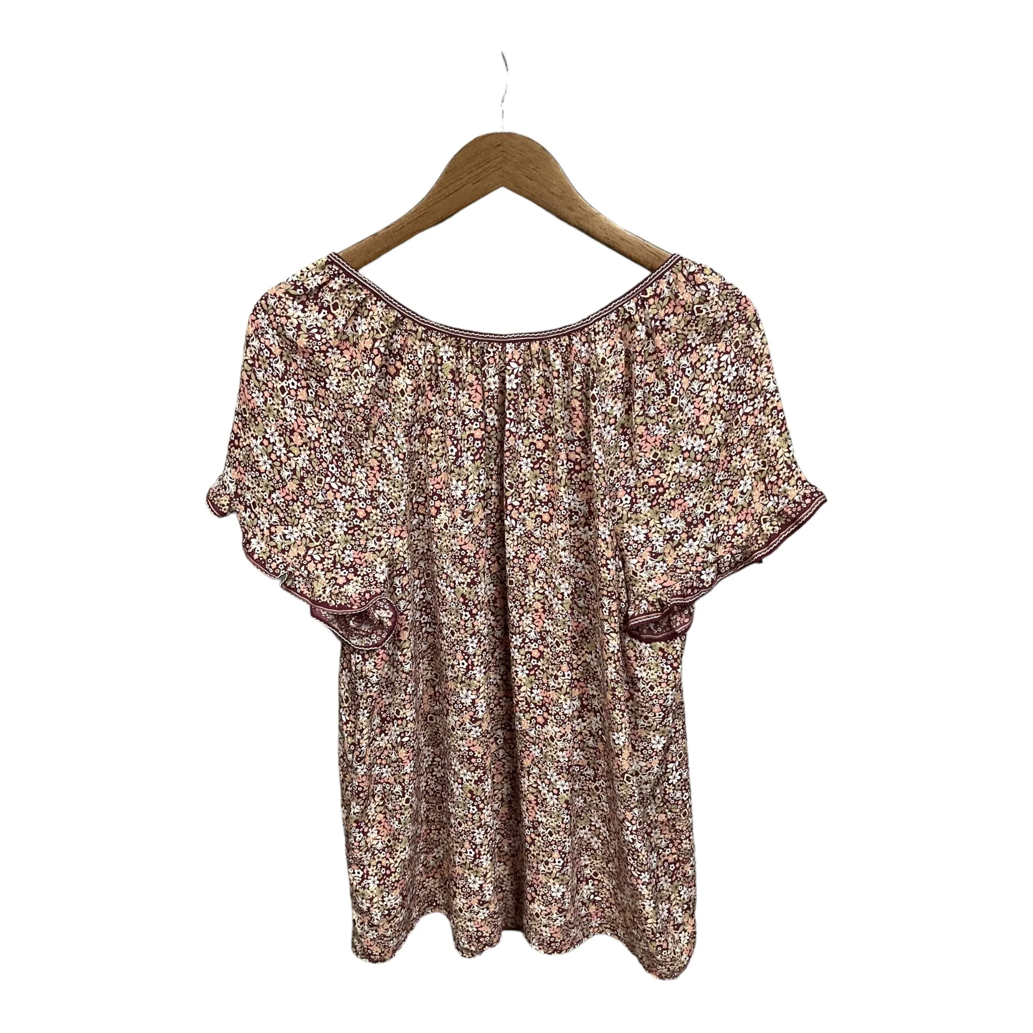 Blouse Sleeveless By Max Studio In Floral Print, Size: 1x