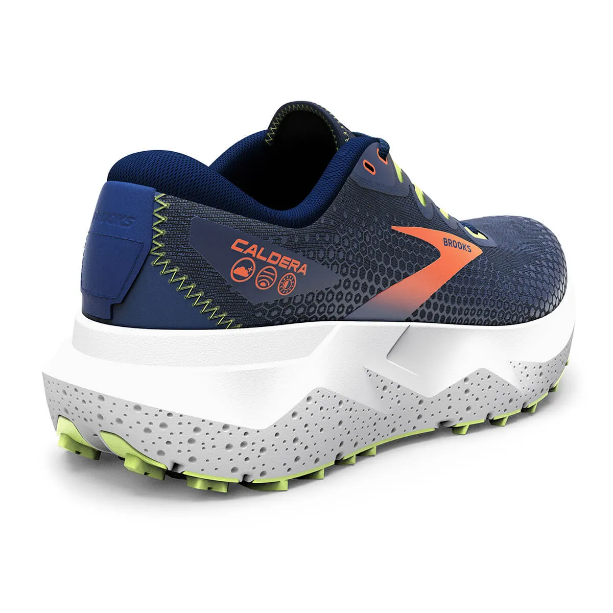 Brooks Caldera 6 Mens | Navy/firecracker/sharp Green