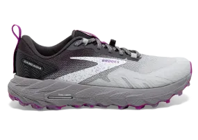 Brooks Cascadia 17 (D Width) - Oyster/Blackened Pearl/Purple (Womens)