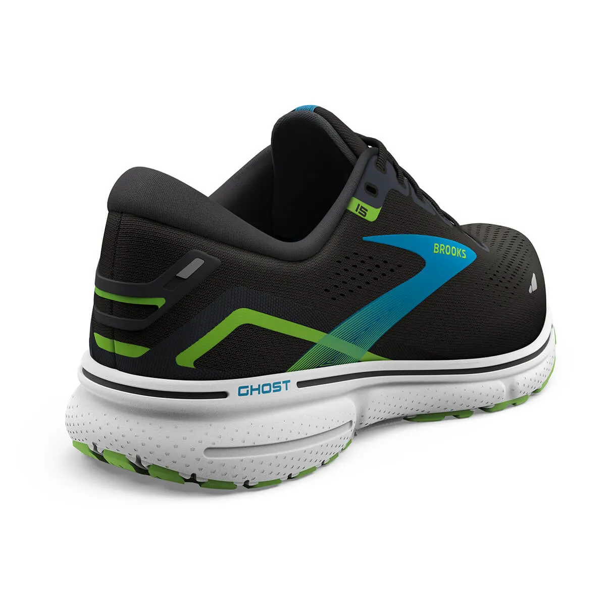 Brooks Ghost 15 Mens | Black/hawaiian Ocean/green