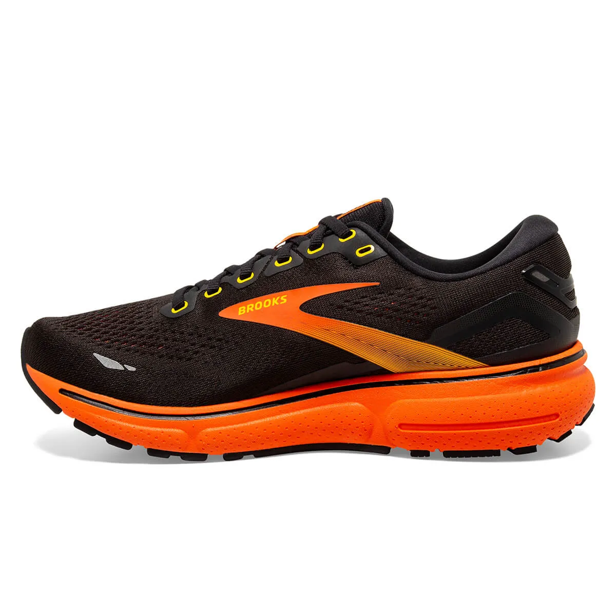 Brooks Ghost 15 Mens | Black/yellow/red